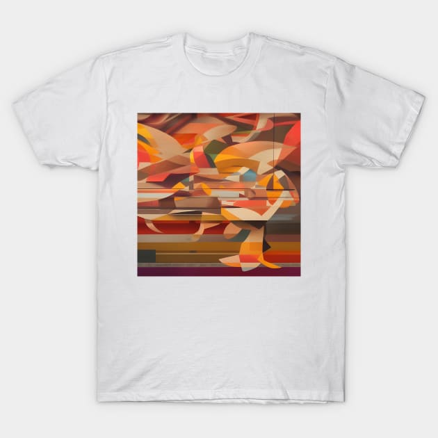 Koi Fish Abstract Collage 1 T-Shirt by DANAROPER